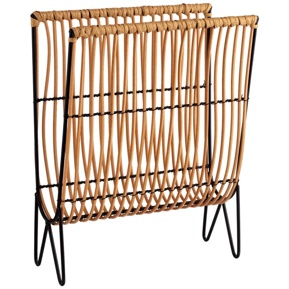 The Homestead rattan-effect magazine rack is £10 at B&M