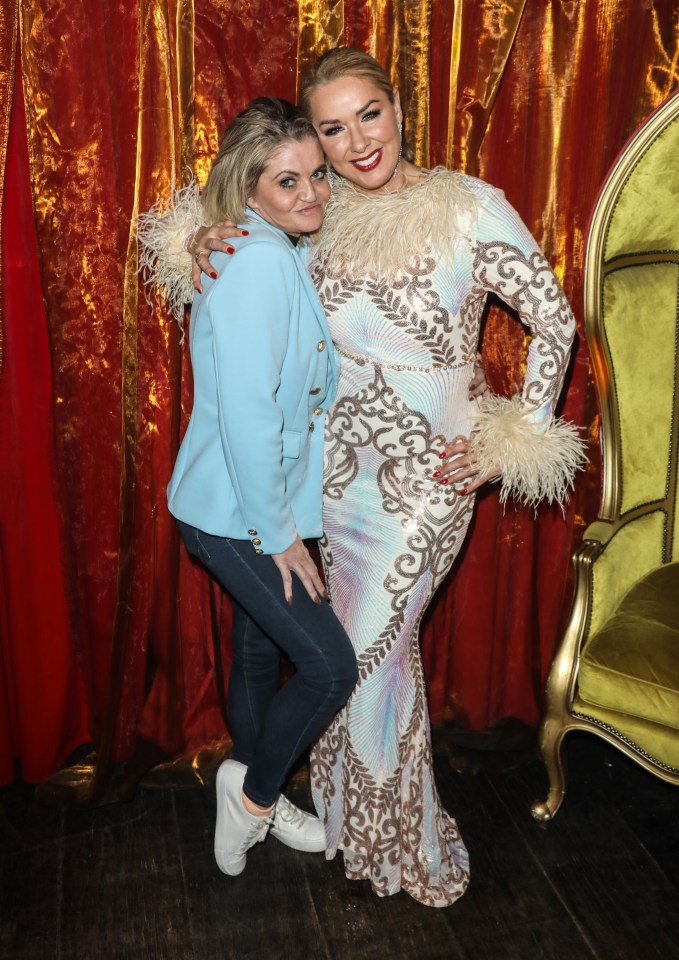 Danniella backstage at Proud Cabaret with Claire Sweeney last week