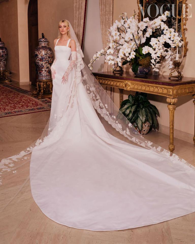 Nicola showed off her stunning wedding gown