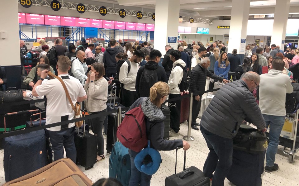 Queues have continued across UK airports today including at Manchester