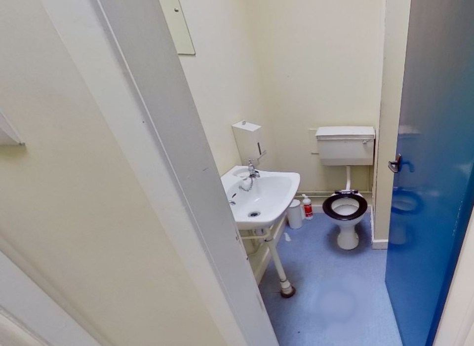 One bathroom appears unchanged from its time as a policeman's bog