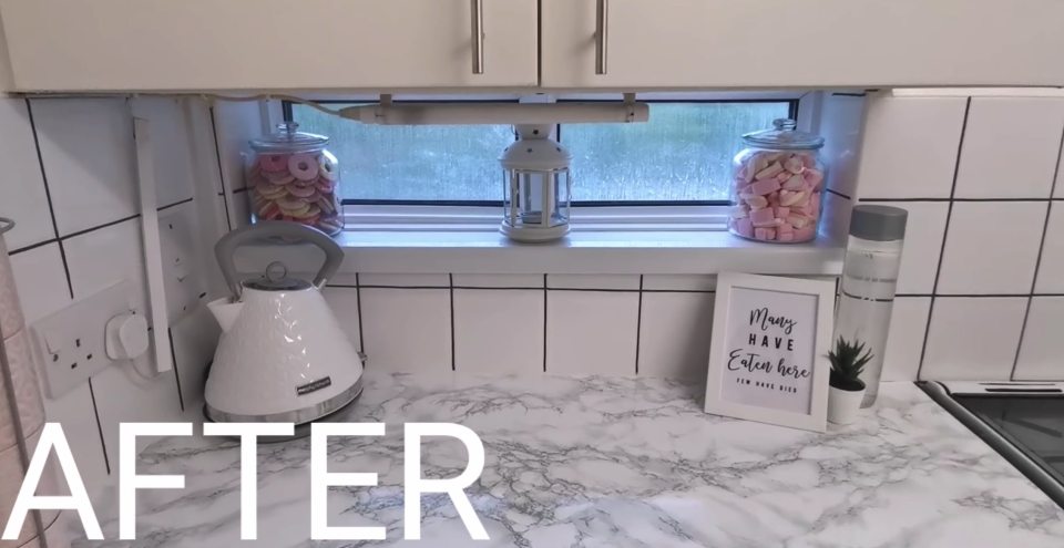 The savvy DIYer completely changed her kitchen for less than £50