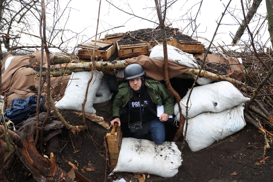 Jerome at an abandoned Russian dugout