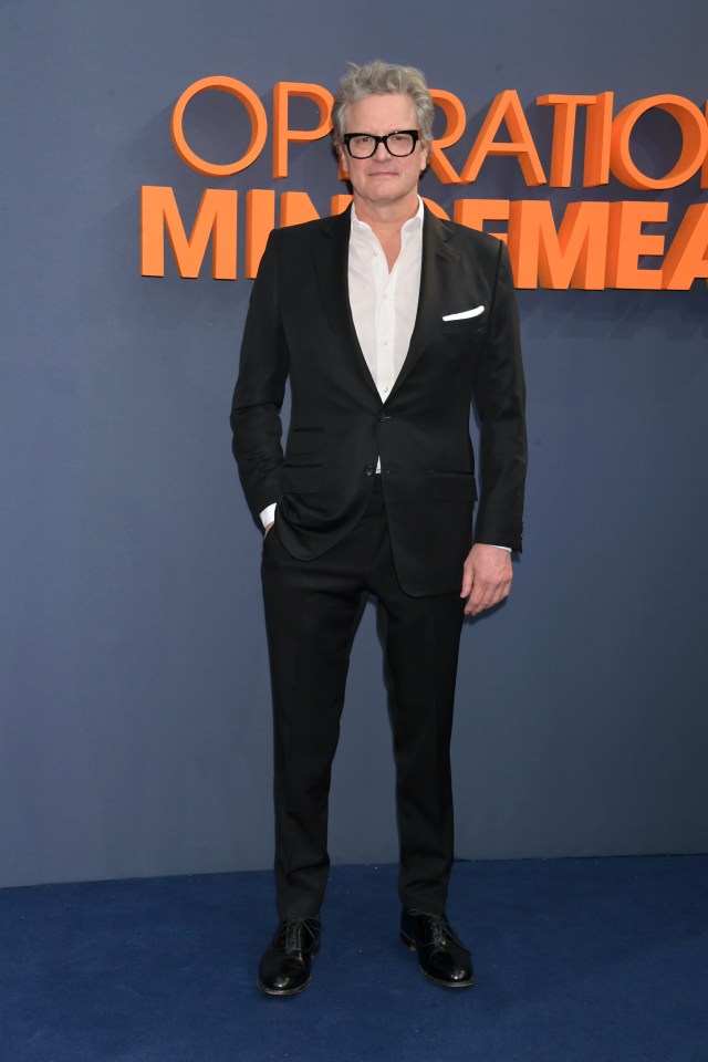 Colin Firth looked very dapper as he walked the blue carpet