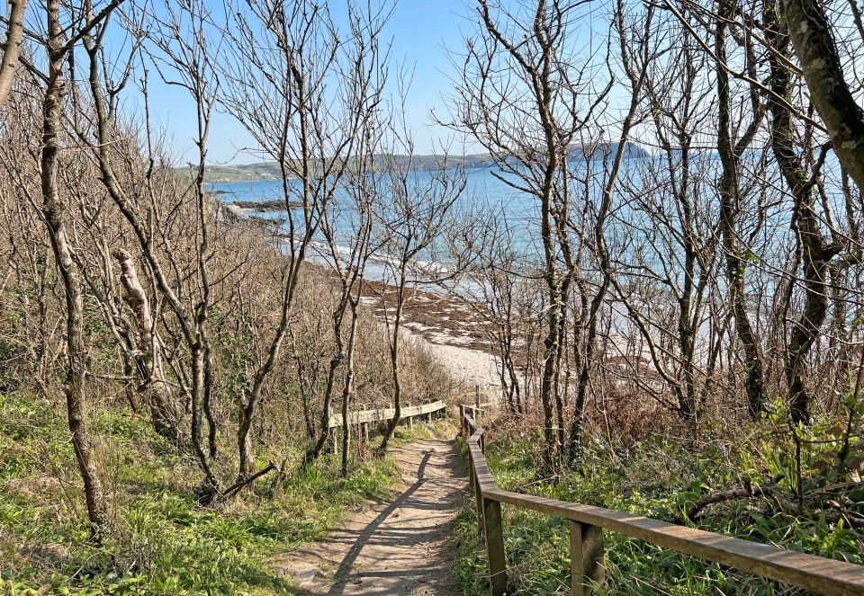 The real gem of this clifftop house lies hidden in the garden - a flight of stairs leads down to a secret beach