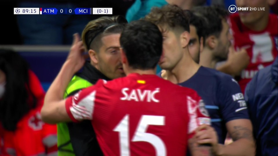 Stefan Savic pulled Jack Grealish's hair in disgusting behaviour