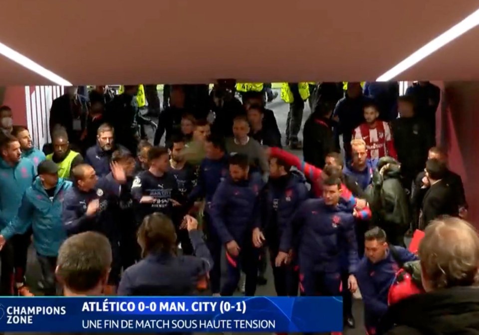 Sime Vrsaljko threw a pair of goalkeeper gloves towards the huddle of City players and staff