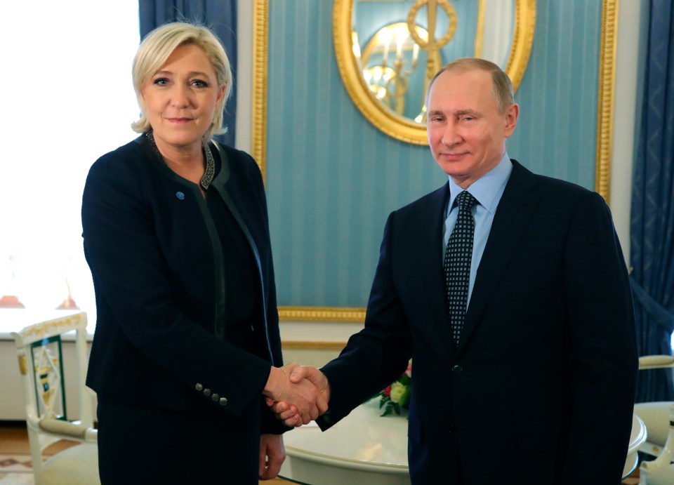 French candidate Marine Le Pen is pally with Putin and is no friend of Britain