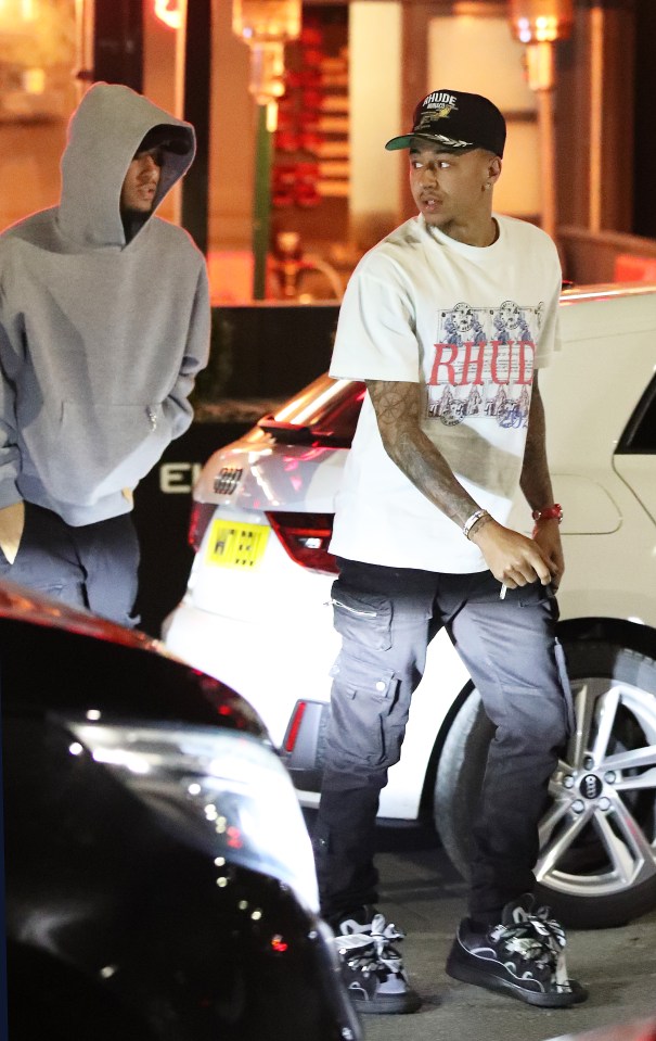 Jesse Lingard and Jadon Sancho arrive together