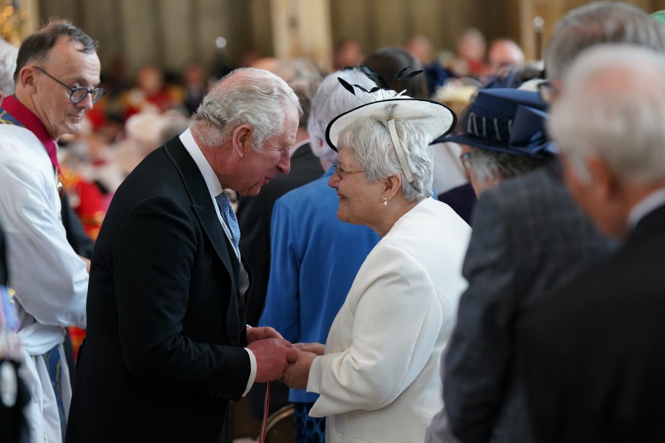 Charles then met community stalwarts at the event