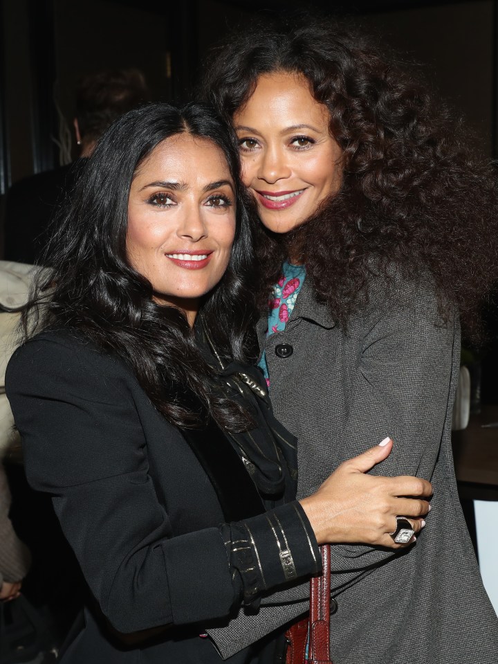 Salma Hayek and Thandiwe Newton at the 2018 Toronto International Film Festival