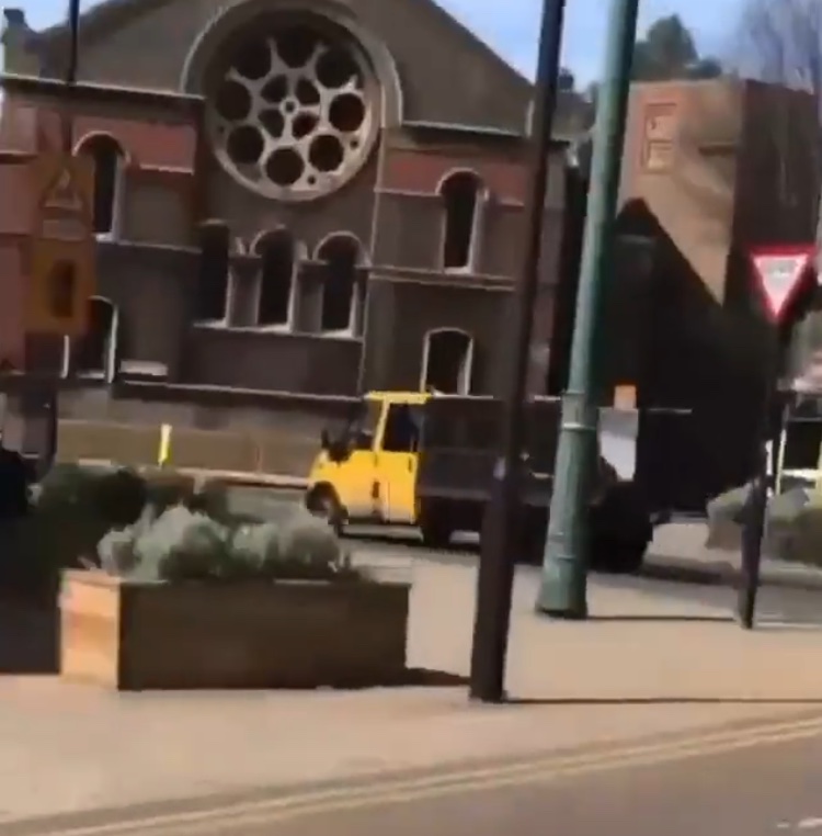 The motorist behind the wheel of the lorry fled the scene