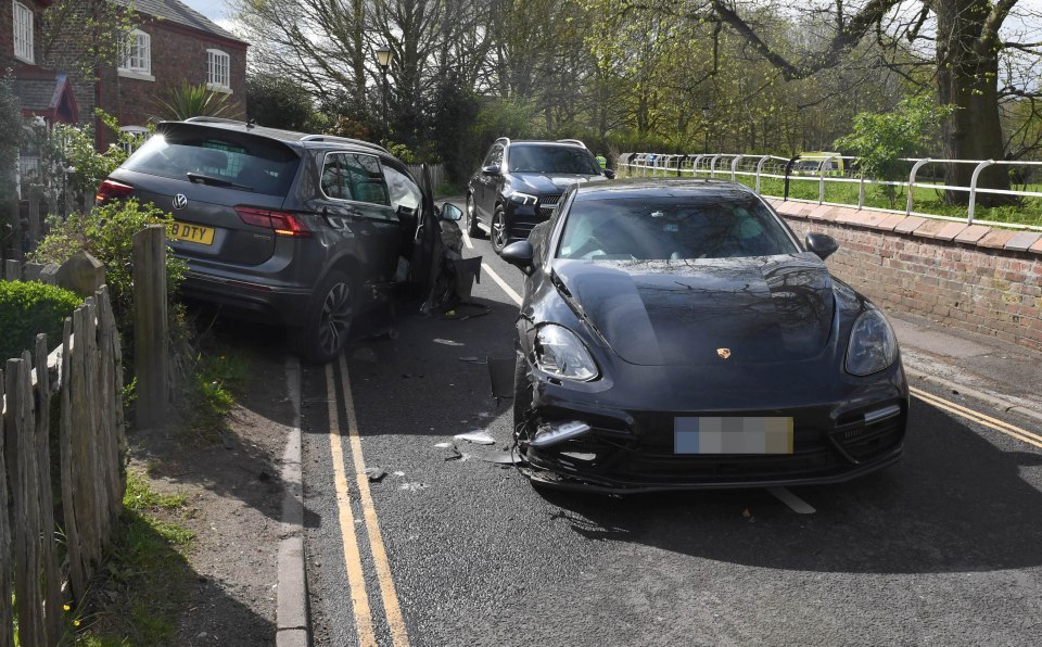 Bruno Fernandes was involved in a crash on his way to Man Utd training on Monday with his Porsche left bashed in