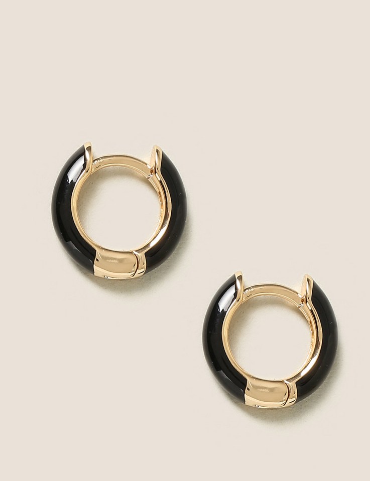 M&S enamel huggie hoops, for £20