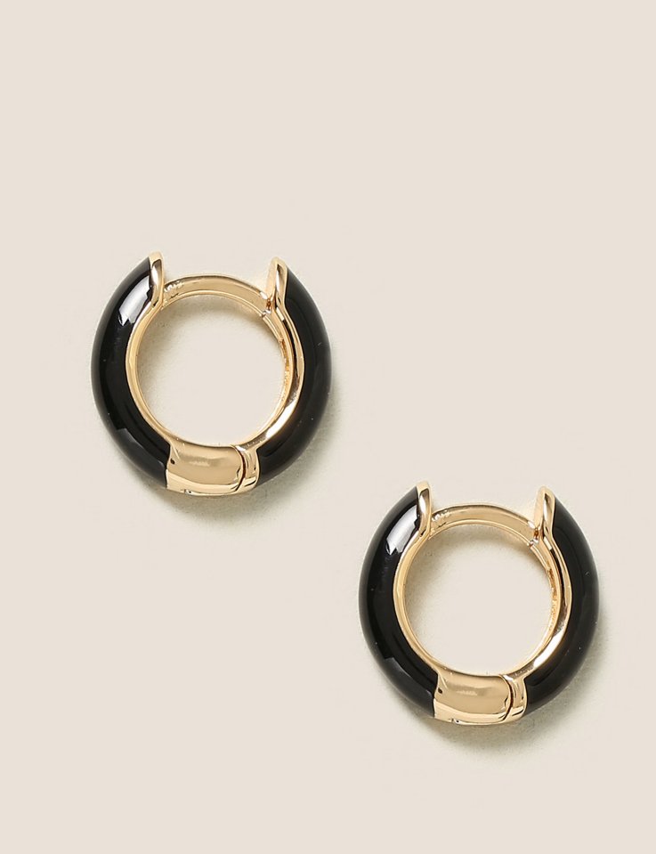 M&S enamel huggie hoops, for £20