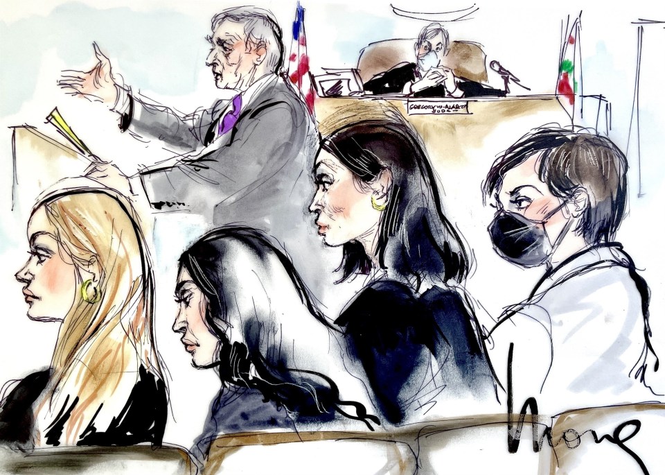 The Kardashians in court on Monday during jury selection