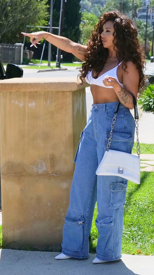 Jesy Nelson spotted in leaving the studio in Los Angeles in her sassy outfit