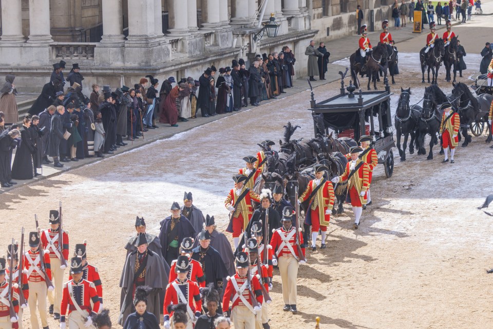 One of the first scenes is this grand funeral procession