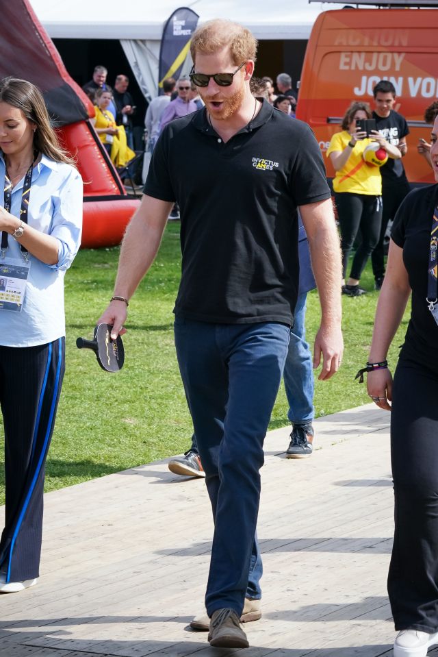 Harry was spotted on a tour of the Invictus Games grounds today