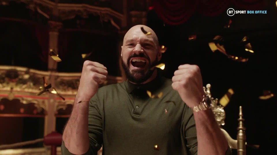 Fury joins in on the chorus having become synonymous with the song after singing it after big fights with Deontay Wilder