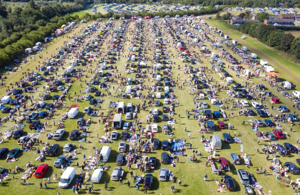 A peak time to visit a car boot sale for a profit is near the end