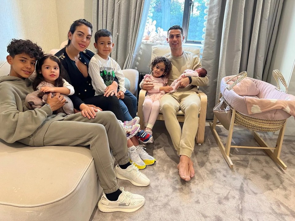 Ronaldo shared an Instagram post with his family after Rodriguez returned from the hospital