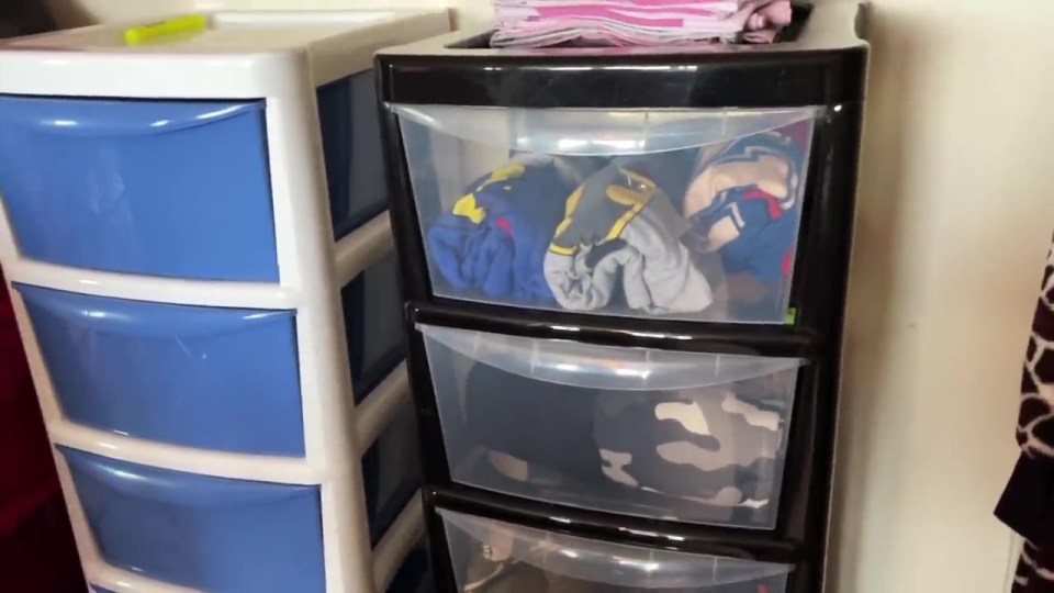 Some of the kids don’t have wardrobes and just use plastic drawers