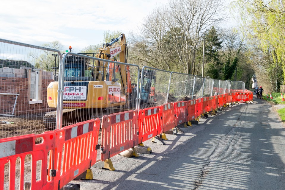 Locals live just yards from the town but are unable to access it because of the roadworks