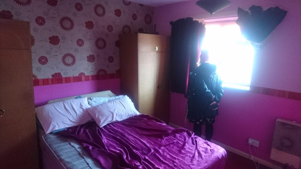 The garish pink bedroom wasn't to the taste of Charlotte and her partner, Michael