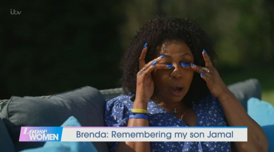 Brenda Edwards made her first TV appearance today after the tragic death of her music son.