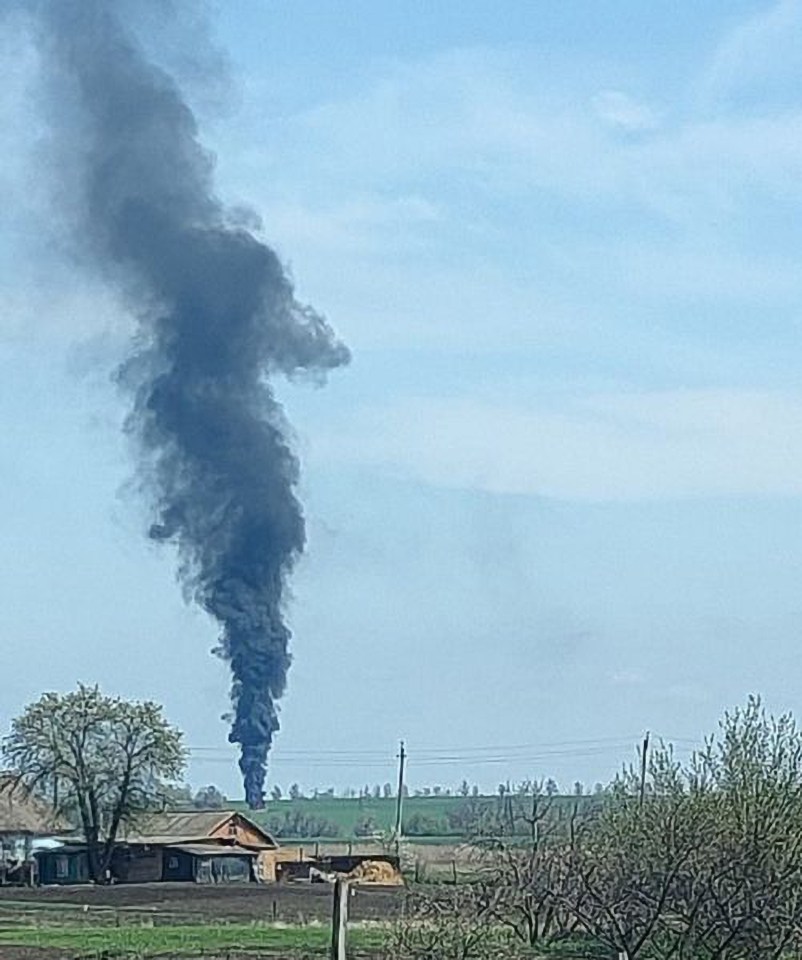 A huge stream of smoke was visible from the crash site moments later