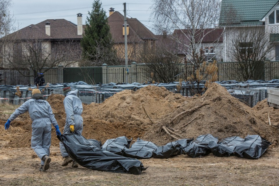 Bucha is the site of many mass graves from alleged Russian war crimes