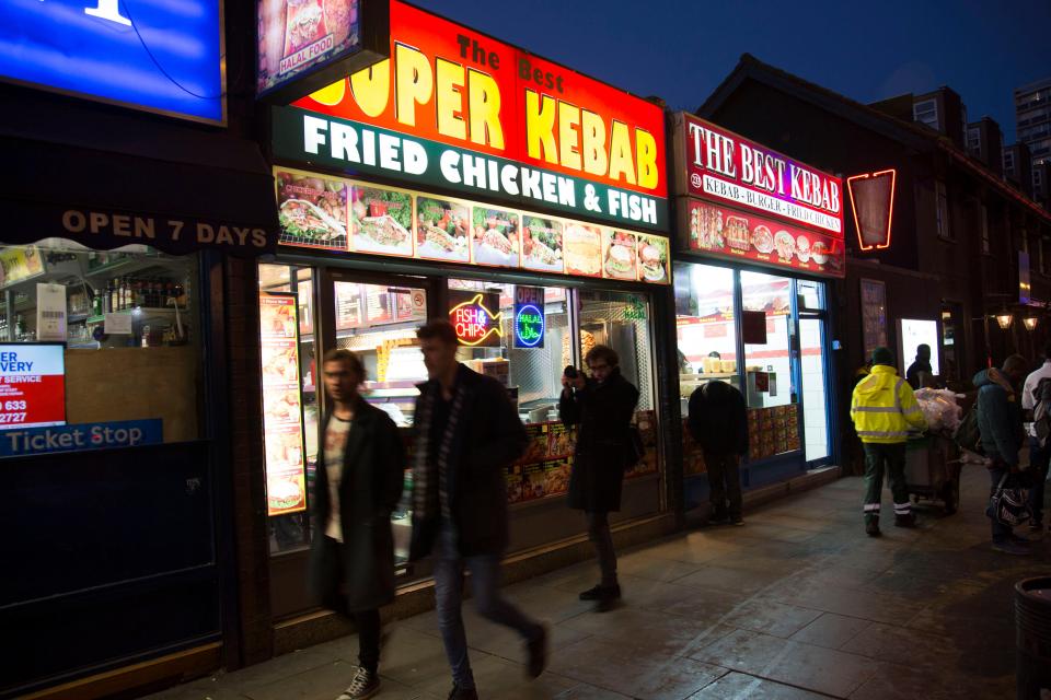 Late night fast food shops are a tell tale sign of a 'rough' area according to experts