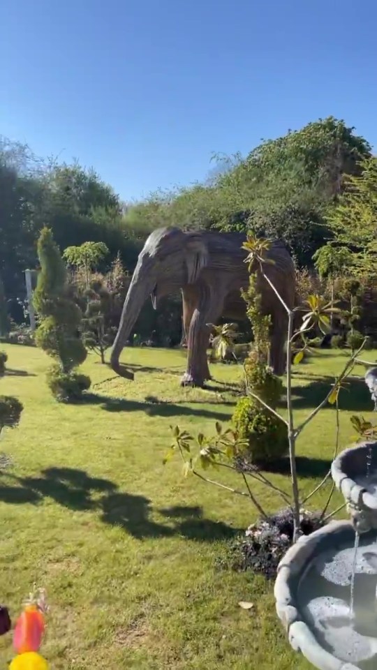 Gemma showed off her huge garden in the Instagram video