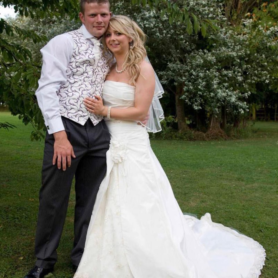 Dad Scott, with sister Victoria on her wedding day