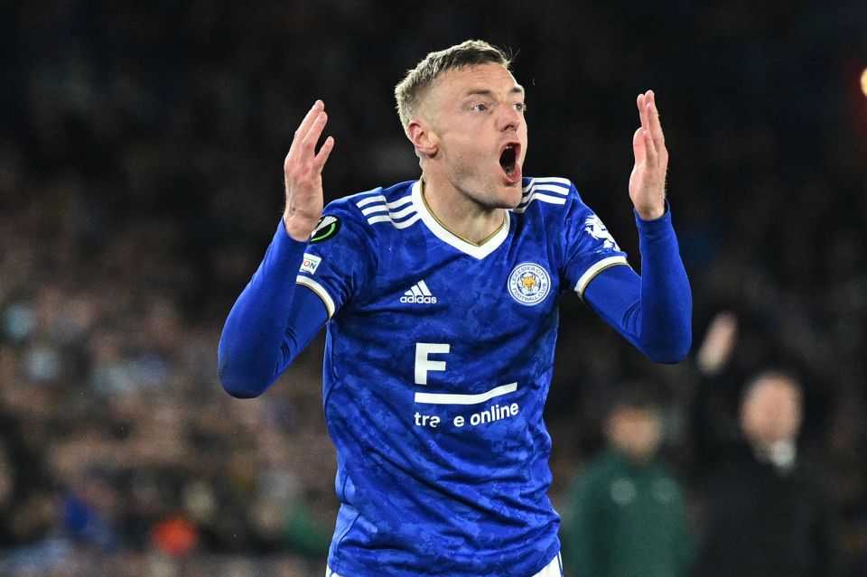 Jamie Vardy started and led Leicester's attack against Roma