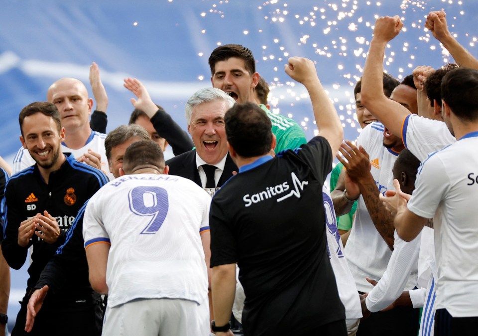 Ancelotti has now won five league titles as a manager