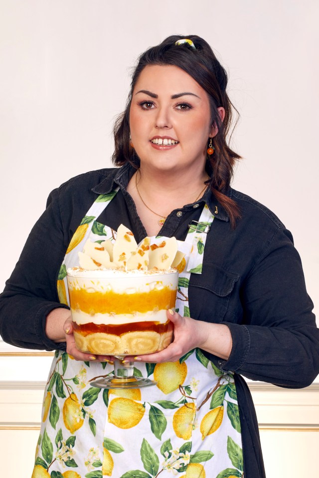 Jemma Melvin won over the judges with her lemon Swiss roll and amaretti trifle