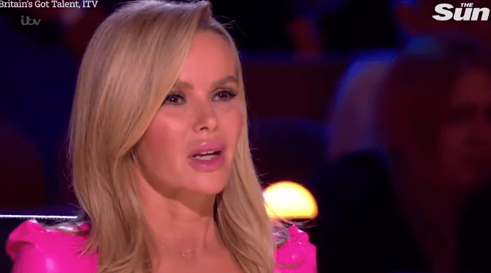 Amanda Holden struggled to watch the performance