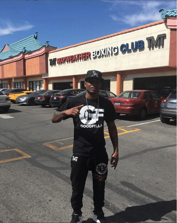 Don Moore outside Floyd Mayweather's Las Vegas gym