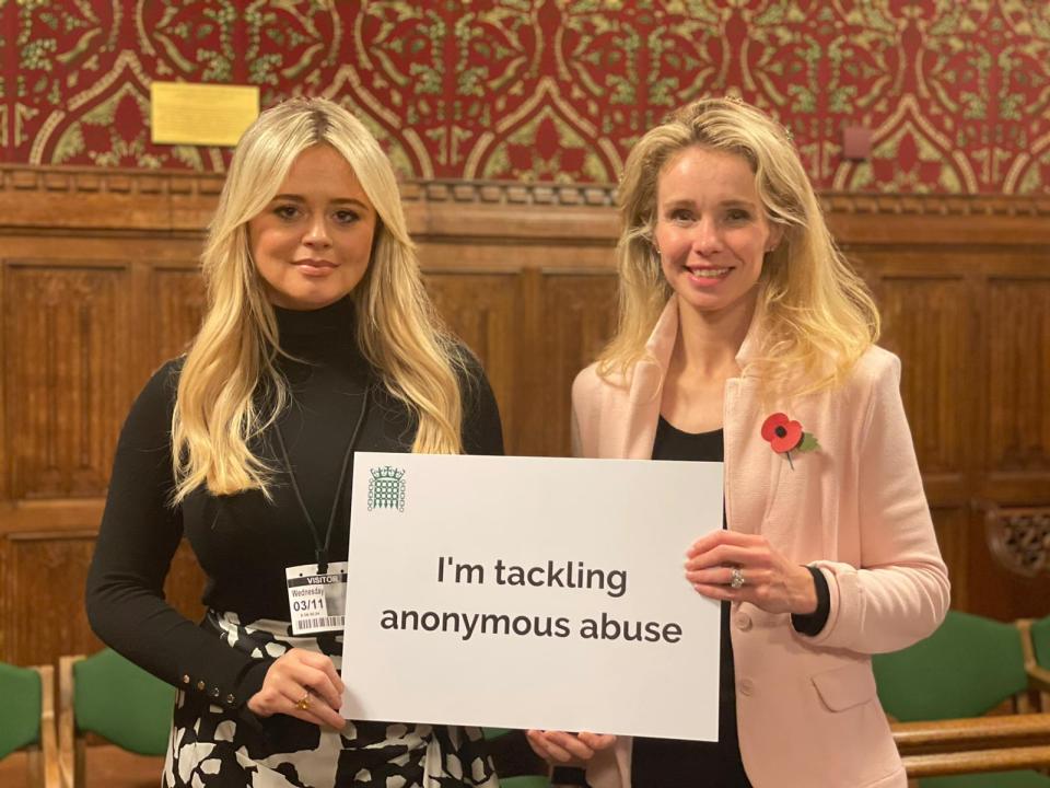 Tory MP and fellow campaigner Siobhan Baillie met Emily Atack at the Commons last year