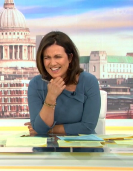 Susanna burst out laughing after Laura's gaffe