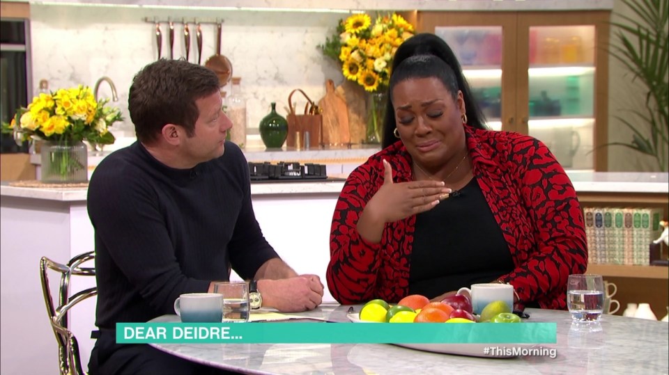 The 47-year-old got upset during a phone in about obesity on This Morning