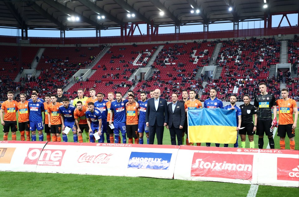 Olympiacos and Shakhtar Donetsk faced off in a friendly match for Ukraine