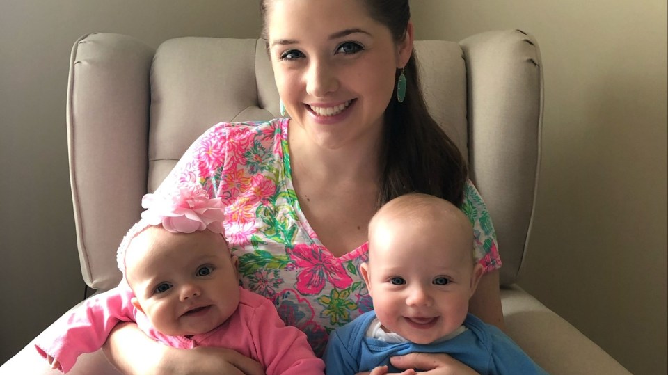 Ellie Chandler and her twins Brooke and Parker