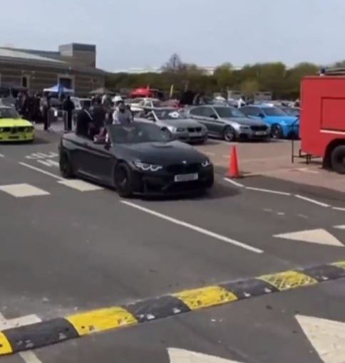 The lads had been admiring motors at the car meet at the British Motor Museum