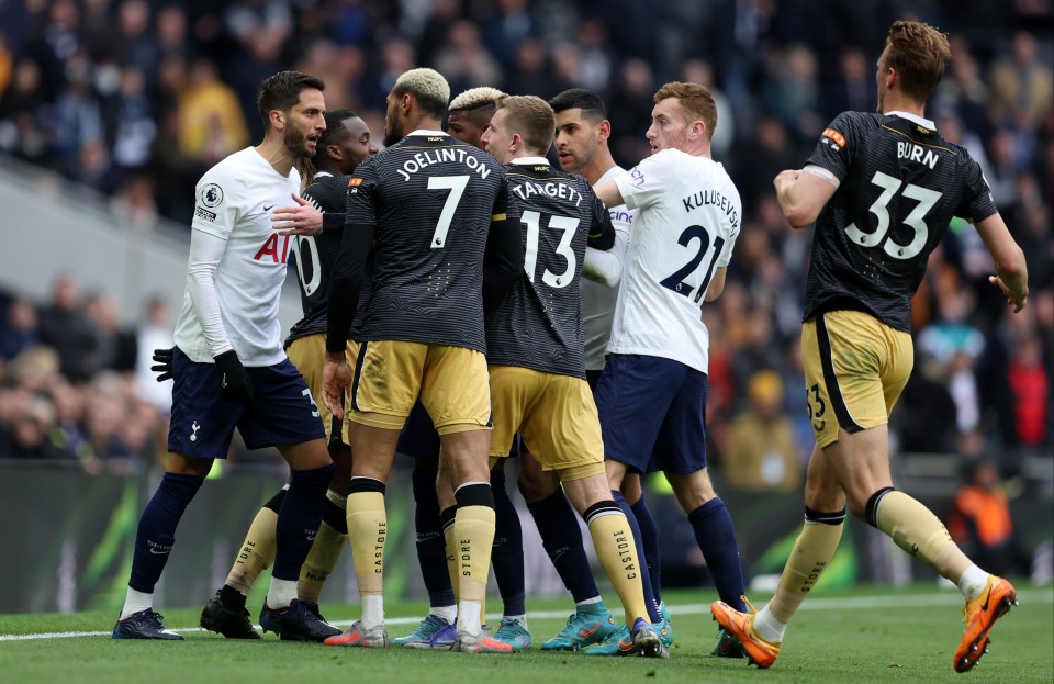 Joelinton also got involved in the altercation