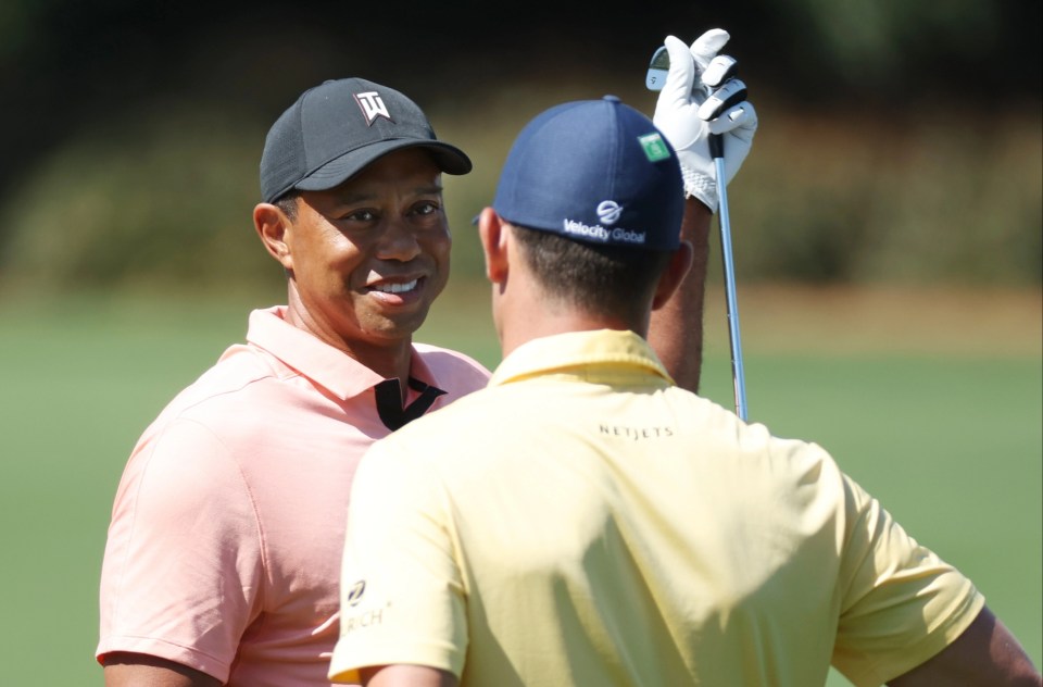 Tiger Woods and Billy Horschel practised together on Sunday