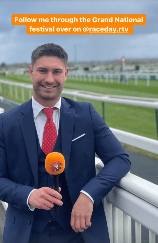 Frankie Foster reporting trackside at Aintree Racecourse today