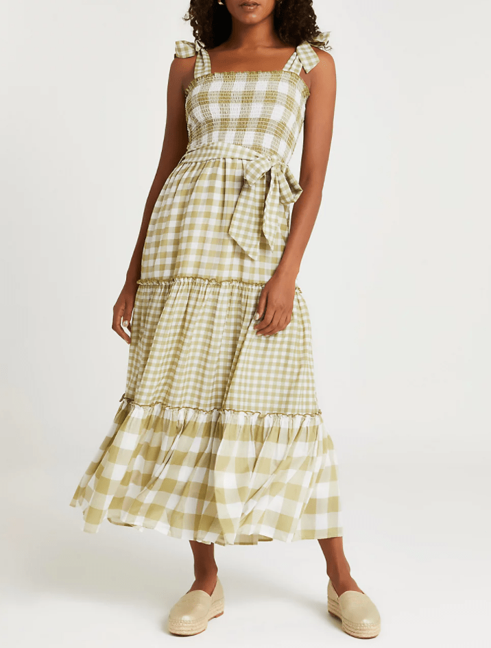 This gingham number will carry you through to Summer